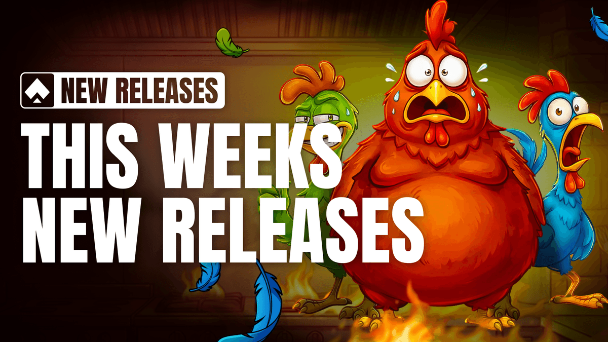 Fifty-plus titles across forty studios land on Cooked this week. BGaming's Red Hot Chilli Chickens leads the week alongside Hacksaw Gaming's Le Bandit Hold & Win and Peter & Sons' Viking Legacy. Pragmatic Play brings three new slots and Evolution Gaming adds a Ukrainian Free Bet Blackjack table.