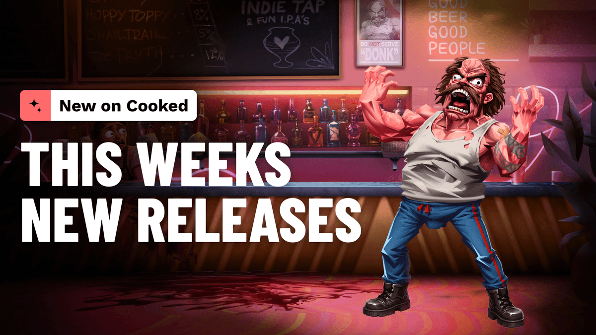 Fifty-plus titles across thirty-five studios drop on Cooked this week. Shady Lady's Pissed leads the week alongside Hacksaw Gaming's Cash Crooks and Relax Gaming's Grand Reveal. Blueprint Gaming arrives with four titles including the Maradona Golden Goal licence.