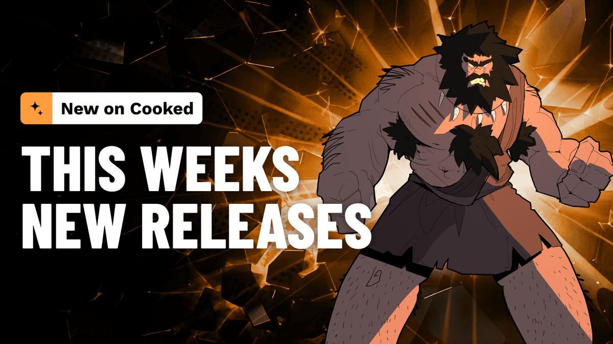 Fifty-plus titles across forty studios land on Cooked this week. Hacksaw Gaming's Grug Make Fire is the headline drop, alongside Nolimit City's AFK Airport Security and Peter & Sons' Cyber Runner. Evolution Gaming adds four live tables to the floor.